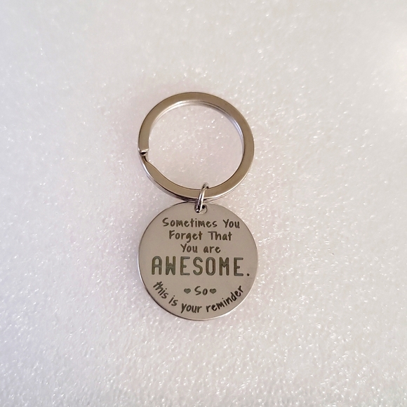 CCO Awesome Keychain Keyring Stainless Steel Round Stainless Steel OS New - Picture 3 of 8